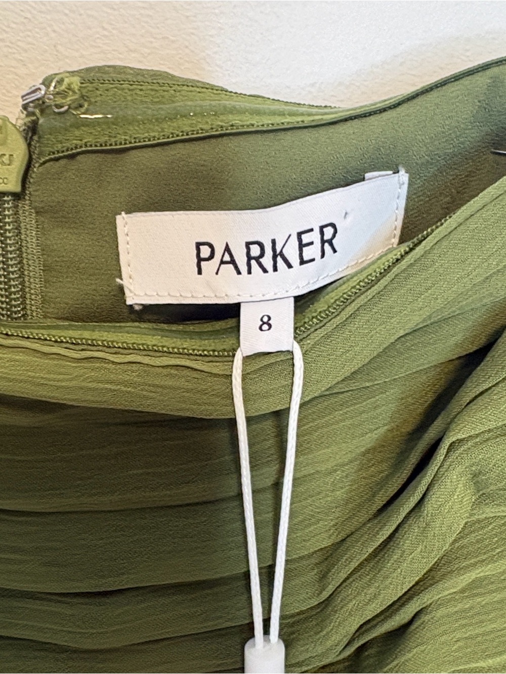Parker THE DELILAH STRAPLESS TOP IN CALLISTO GREEN NWT , sz : 8 - Picture 5 of 8